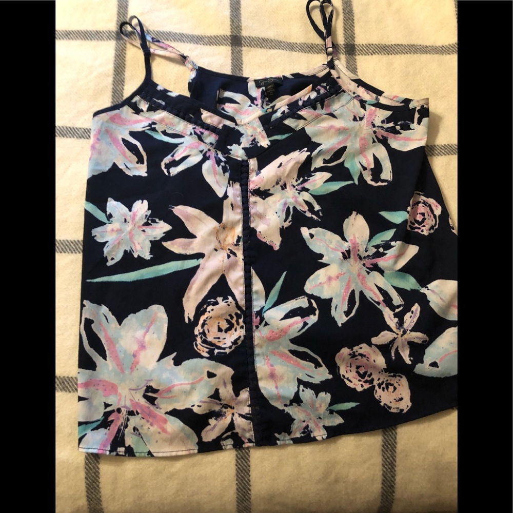Jessica Simpson floral spaghetti strap blouse